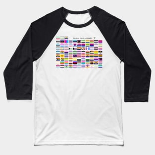 lgbtqia+ pride flags in Spanish Baseball T-Shirt